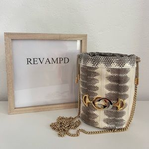 Brand new and 100% authentic Gucci python skin Zumi bucket bag